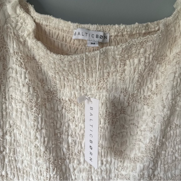 Baltic Born Aspen Smocked White Lace maxi dress size medium - Picture 4 of 8